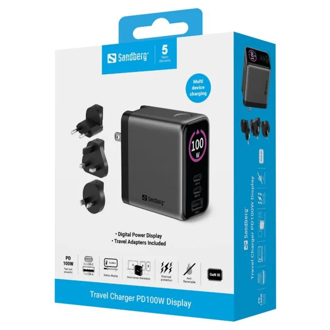 SANDBERG Travel Charger PD100W Display — image 6