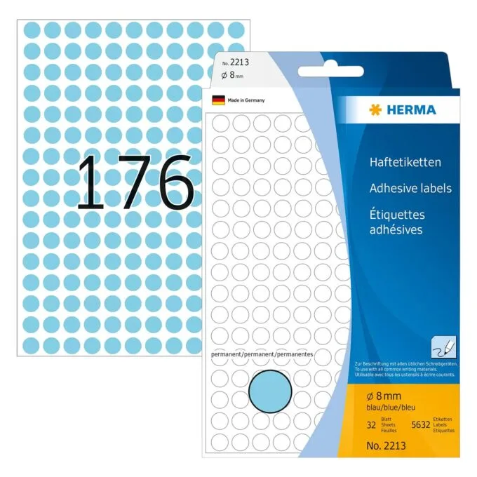 HERMA Klebepunkte Ø 8,0 mm blau — image 1