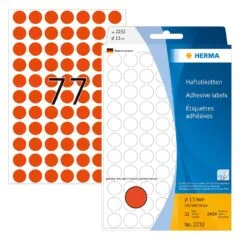 HERMA Klebepunkte Ø 13,0 mm rot