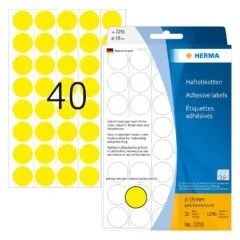 HERMA Klebepunkte Ø 19,0 mm gelb