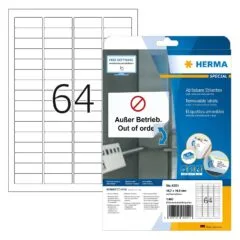 HERMA Sichtreiter-Etiketten 4201 weiß 45,7 x 16,9 mm