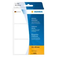 HERMA Adressetiketten 4301 weiß 95,0 x 48,0 mm - 250 Stück