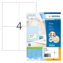 HERMA Etiketten 4676 weiß 105,0 x 148,0 mm - 400 Stück