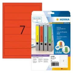 HERMA Ordneretiketten rot 38,0 x 192,0 mm