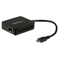 USB-C auf LWL Konverter Offener SFP - USB 3.0 Gigabit Ethernet Netzwerk Adapter - 1000BASE-SX/LX - Windows/Mac/Linux