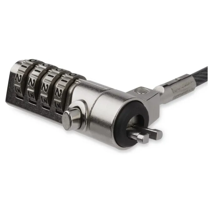Laptop Cable Lock - Swivel Hinge - 2 m Steel Cable - 4-Digit Combination Lock - Locking Security Cable — image 2