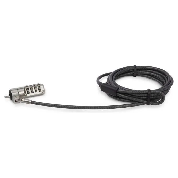 Laptop Cable Lock - Swivel Hinge - 2 m Steel Cable - 4-Digit Combination Lock - Locking Security Cable — image 3