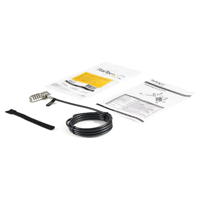 Laptop Cable Lock - Swivel Hinge - 2 m Steel Cable - 4-Digit Combination Lock - Locking Security Cable — image 4
