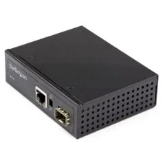 PoE + Industrial Media Converter 60W - Medienkonverter LWL Kupfer - Singlemode-/Multimode Glasfaser auf Kupfer Gigabit Ethernet