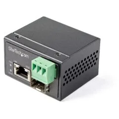 PoE+ Industrial Media Converter 30W - Medienkonverter LWL - SM/MM Glasfaser auf Kupfer Gigabit Mini IP-30