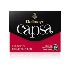 Dallmayr Capsa Espresso Decaffeinato Kaffeekapseln, Arabicabohnen kräftig, 10 St.