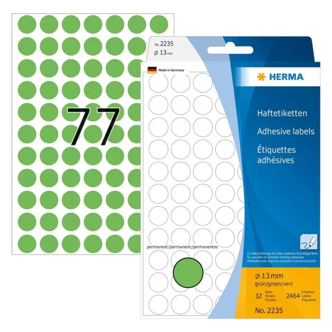 HERMA Klebepunkte Ø 13,0 mm grün — image 1