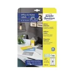 AVERY Zweckform Adressetiketten 7160-10 weiß 63,5 x 38,1 mm