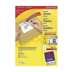 AVERY Zweckform Versandetiketten L7166-100 weiß 99,1 x 93,1 mm