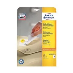 AVERY Zweckform Etiketten L6025REV-25 weiß 63,5 x 46,6 mm