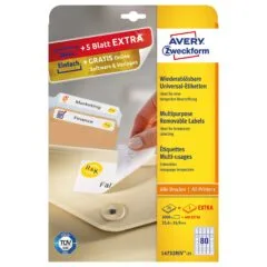 AVERY Zweckform Etiketten L4732REV-25 weiß 35,6 x 16,9 mm - 2.400 Stück