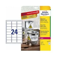 AVERY Zweckform wetterfeste Folienetiketten 63,5 x 33,9 mm