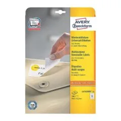AVERY Zweckform Etiketten L4743REV-25 weiß 99,1 x 42,3 mm