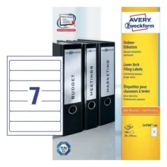 AVERY Zweckform Ordneretiketten 38,0 x 192,0 mm weiß