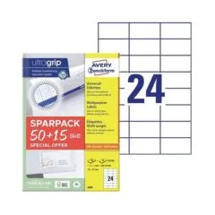 AVERY Zweckform Etiketten 6605 weiß 70,0 x 37,0 mm