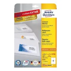 AVERY Zweckform Etiketten 6120 weiß 105,0 x 148,0 mm