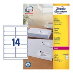 AVERY Zweckform Adressetiketten L7163-100 weiß 99,1 x 38,1 mm