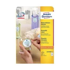 AVERY Zweckform Etiketten L6024REV-25 weiß 63,5 x 42,3 mm