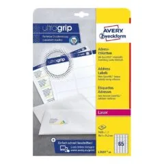AVERY Zweckform Adressetiketten L7651-25 weiß 38,1 x 21,2 mm