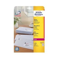 AVERY Zweckform Adressetiketten L7636-25 weiß 45,7 x 21,2 mm