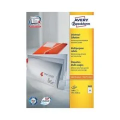 AVERY Zweckform Etiketten 3665 weiß 105,0 x 33,8 mm
