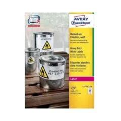 AVERY Zweckform wetterfeste Folienetiketten 63,5 x 33,9 mm