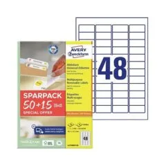 AVERY Zweckform Etiketten 45,7 x 21,2 mm, weiß