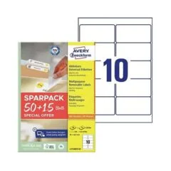 AVERY Zweckform Etiketten 96,0 x 50,8 mm, weiß