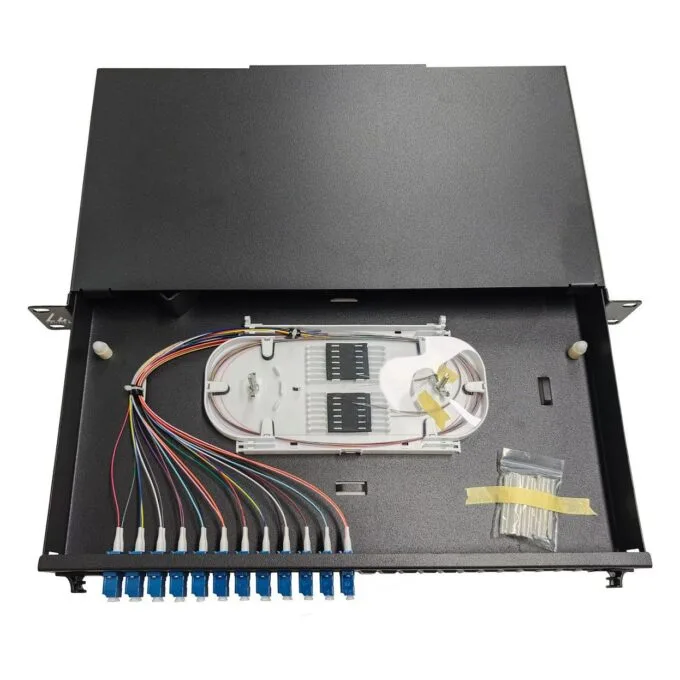 Fibre Patch Panel 19inch 1U with 12 X LC Duplex — image 2