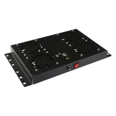 4 FANS ANALOG THERMOSTAT CONTROLLED FAN MODULE BLACK