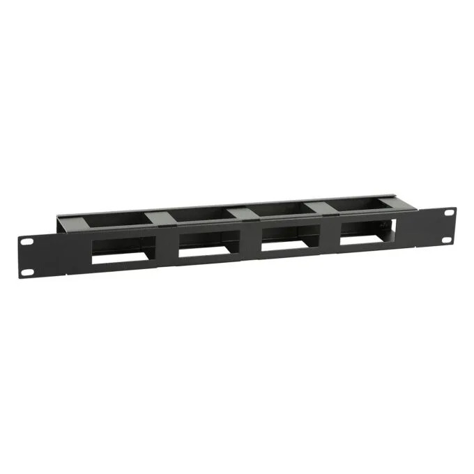 1U 19inchS TYPE Cable Management PANEL with COVER — image 1