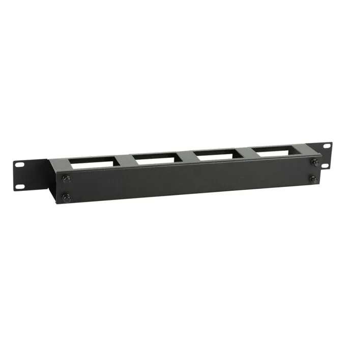 1U 19inchS TYPE Cable Management PANEL with COVER — image 2