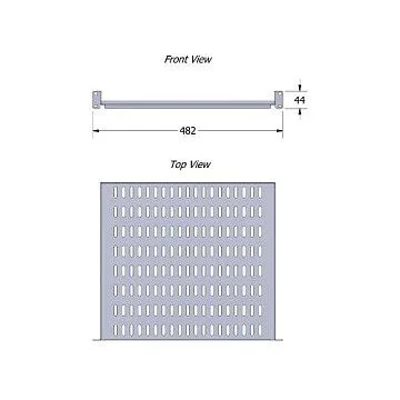 1U 19inchD=400mm Rack Mount SHELF WHITE — image 3