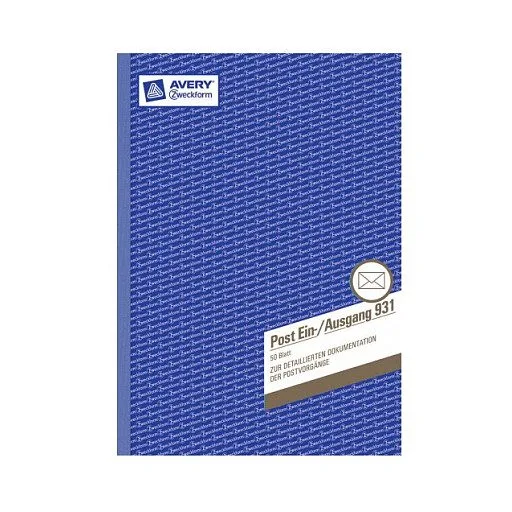 AVERY Zweckform Post-Eingang-/Ausgangsbuch Formularbuch 931, 1 St. — image 5