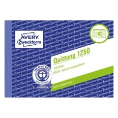 AVERY Zweckform Quittung, MwSt. separat ausgewiesen Formularbuch 1250, 1 St.