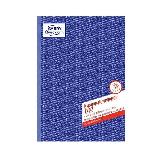 AVERY Zweckform Kassenbuch/EDV Formularbuch, 1 St. — image 1
