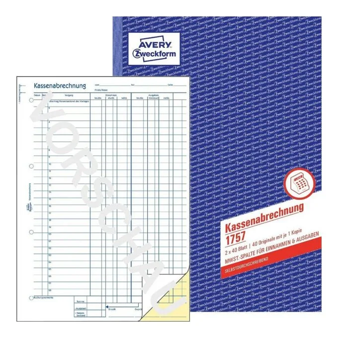 AVERY Zweckform Kassenbuch/EDV Formularbuch, 1 St. — image 2