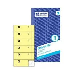 AVERY Zweckform Wertmarken-Block 832 01-300, gelb, 1 St.