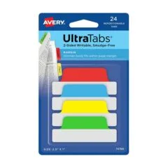AVERY Zweckform UltraTabs Schmal Haftmarker farbsortiert 24 Blatt