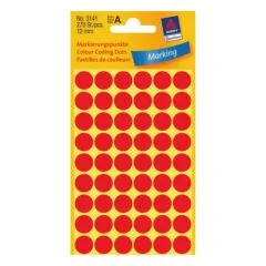 AVERY Zweckform Klebepunkte 3141 rot Ø 12,0 mm, 270 St.