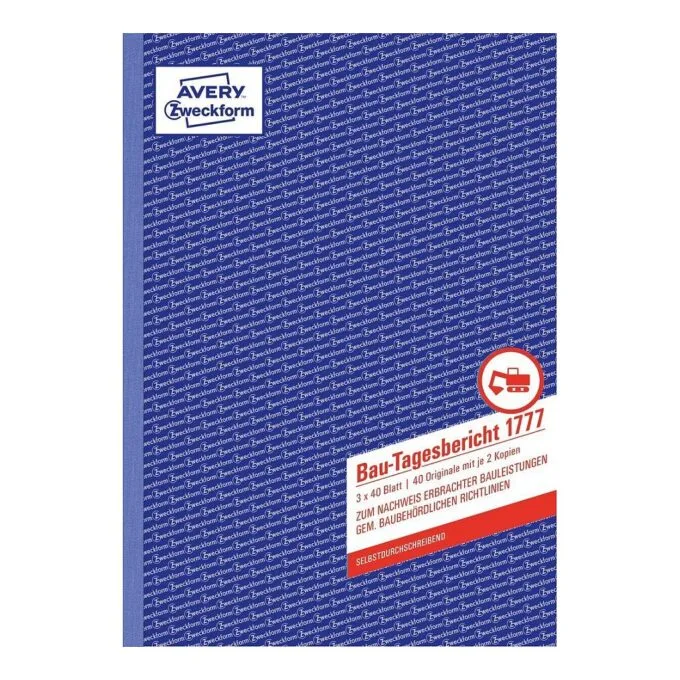 AVERY Zweckform Bautagebuch Formularbuch 1777, 1 St. — image 1