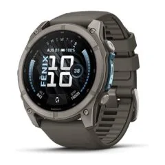 Garmin fenix 9 51mm Kieselgrau/Titan Silikon Armband