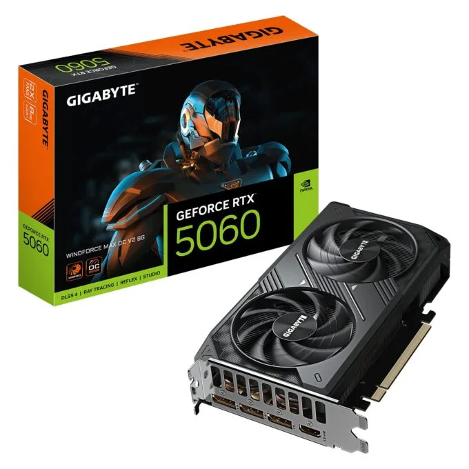 RTX 5060 8GB Gigabyte WINDFORCE MAX OC V2 GDDR7 — image 1