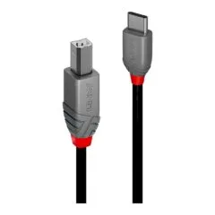 2m USB 2.0 Typ C an B Kabel Anthra Line