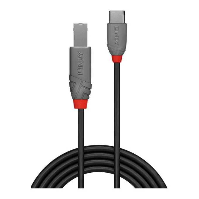 2m USB 2.0 Typ C an B Kabel Anthra Line — image 2